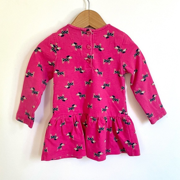 5/$20💥Dogs w Berets! Baby Girl Drop Waist Dress, Peter Pan Collar, Flared Skirt - Picture 7 of 12